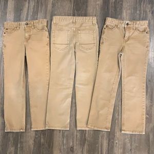 Lot 3 Pair Size 7 Straight Cat &Jack Khaki Jeans